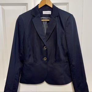 COPY - NWT Calvin Klein Navy Blazer w/ Gold Buttons Single Breasted Women's Siz…